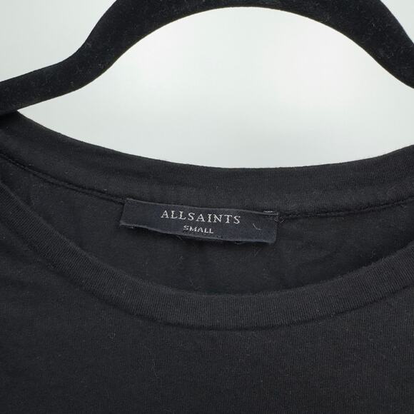 All Saints Senna Adelaide T-Shirt Dress Tiered Ruffled Eyelet Sleeves Size Small - Picture 7 of 10